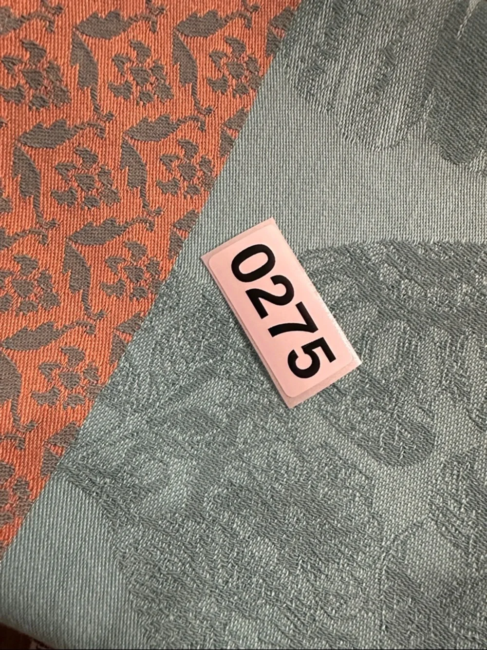 Jacquard Francais Teal and Copper Jacquard Tea Towel